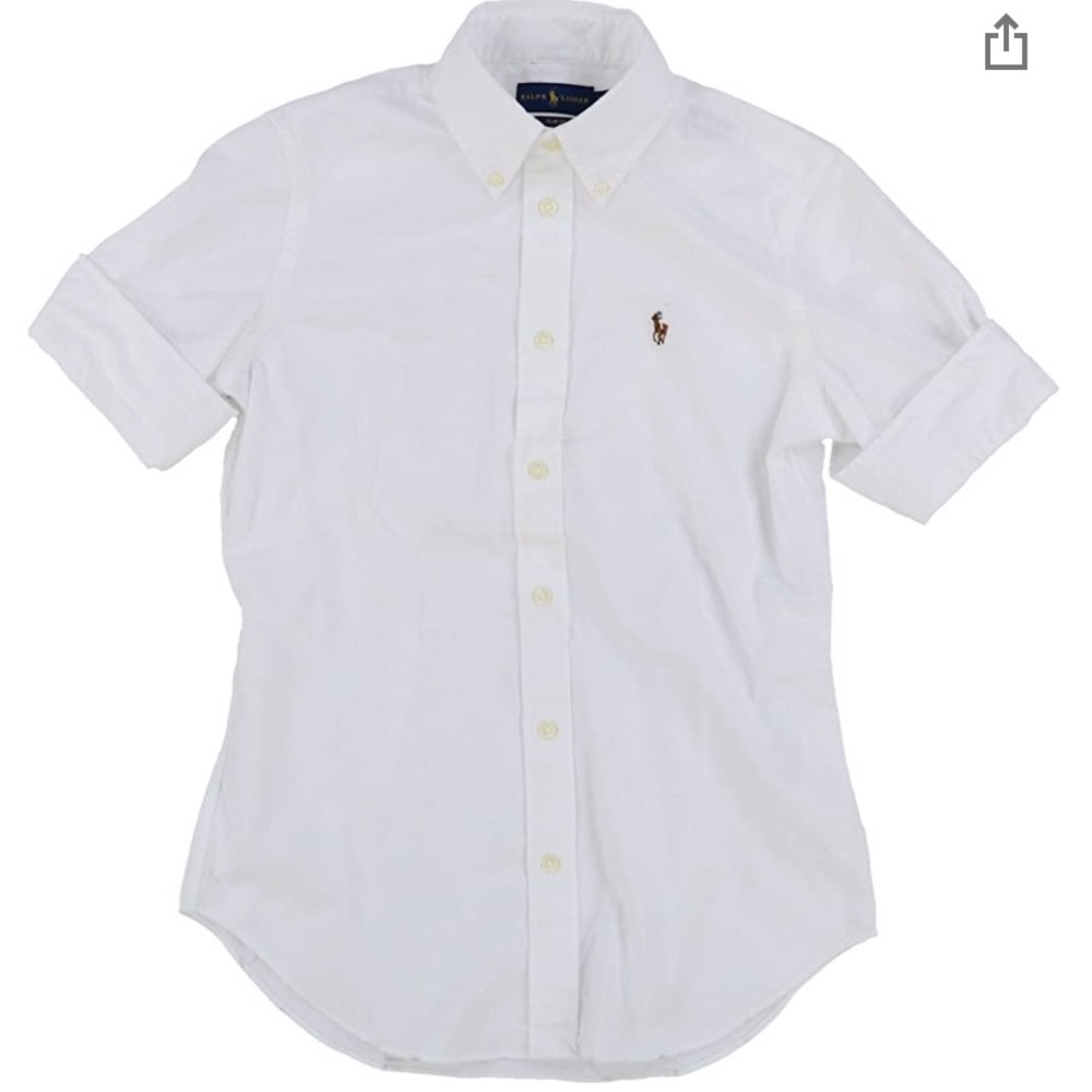 Womens Short Sleeve Oxford Shirt